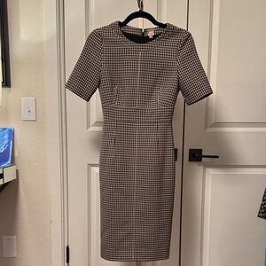 Hugo Boss Checkered Midi Dress